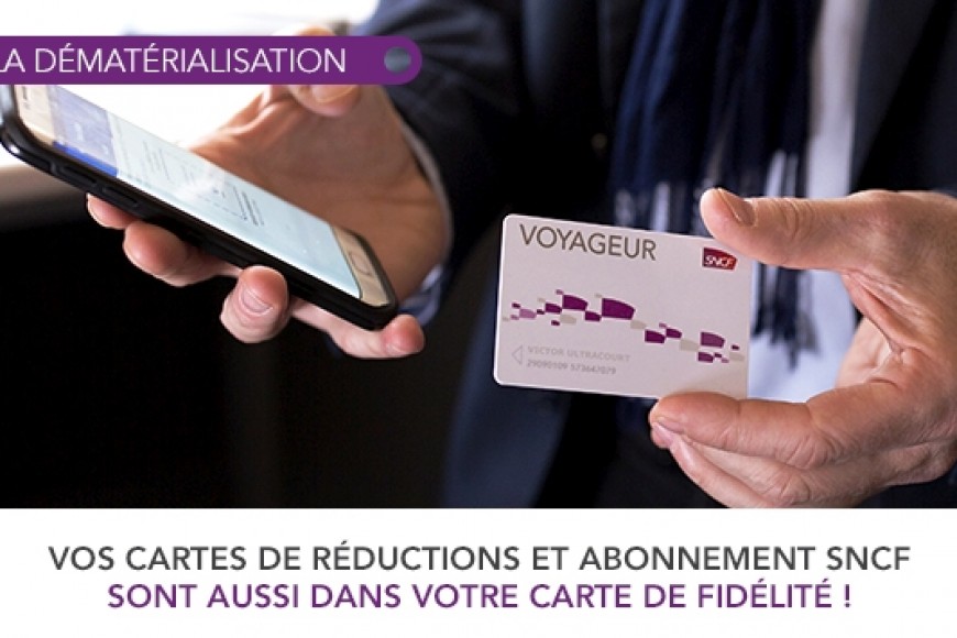 Dématérialisation des cartes de réduction Voyageur SNCF