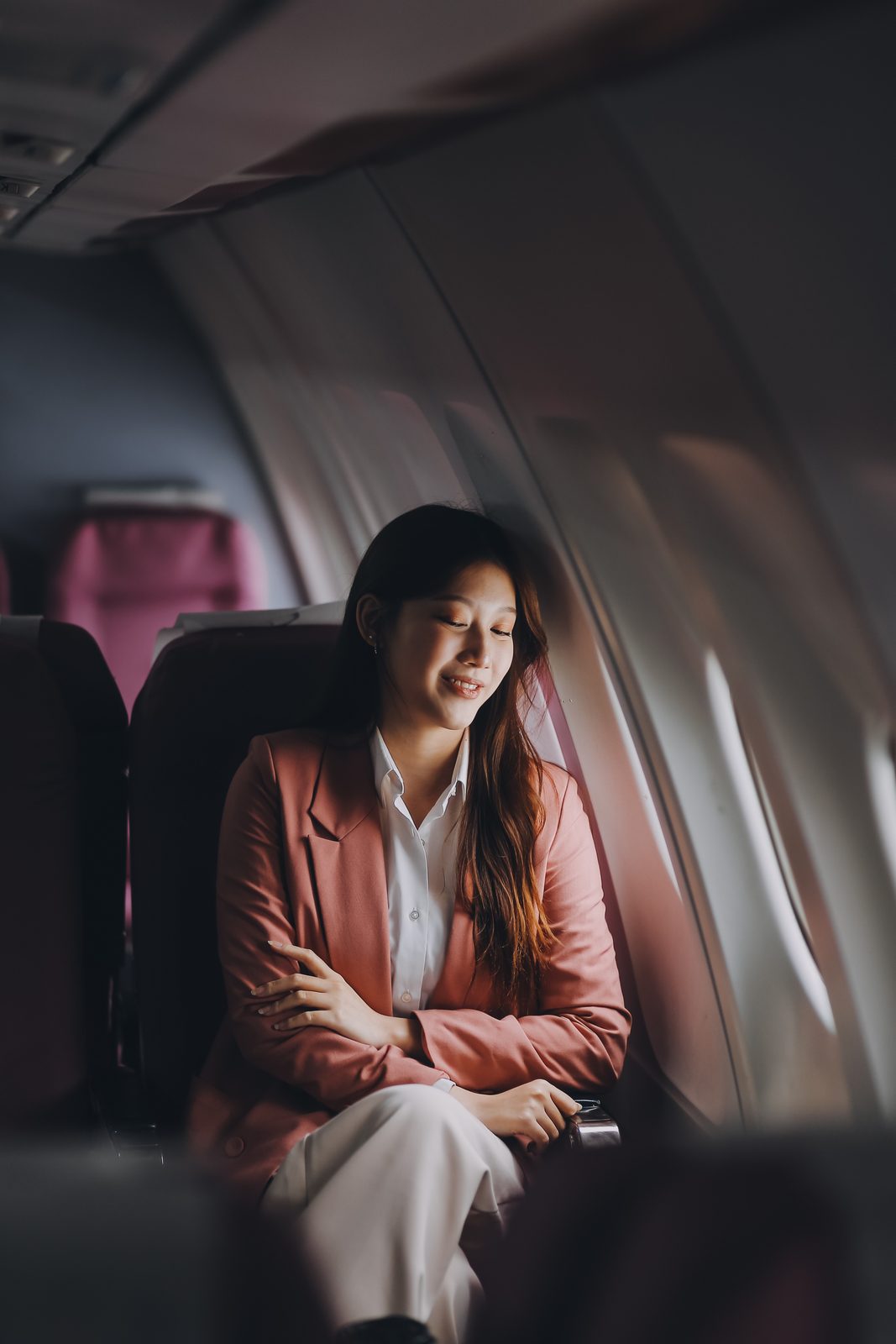 Voyageuse d’affaires accompagnée par AGIS